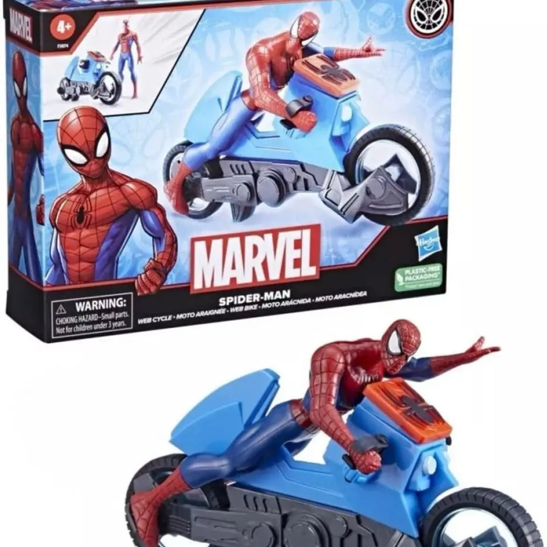 Jouet Spider-Man avec une Moto