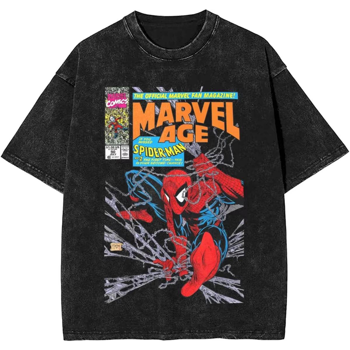 T-shirt Spiderman Retro Affiche Comics