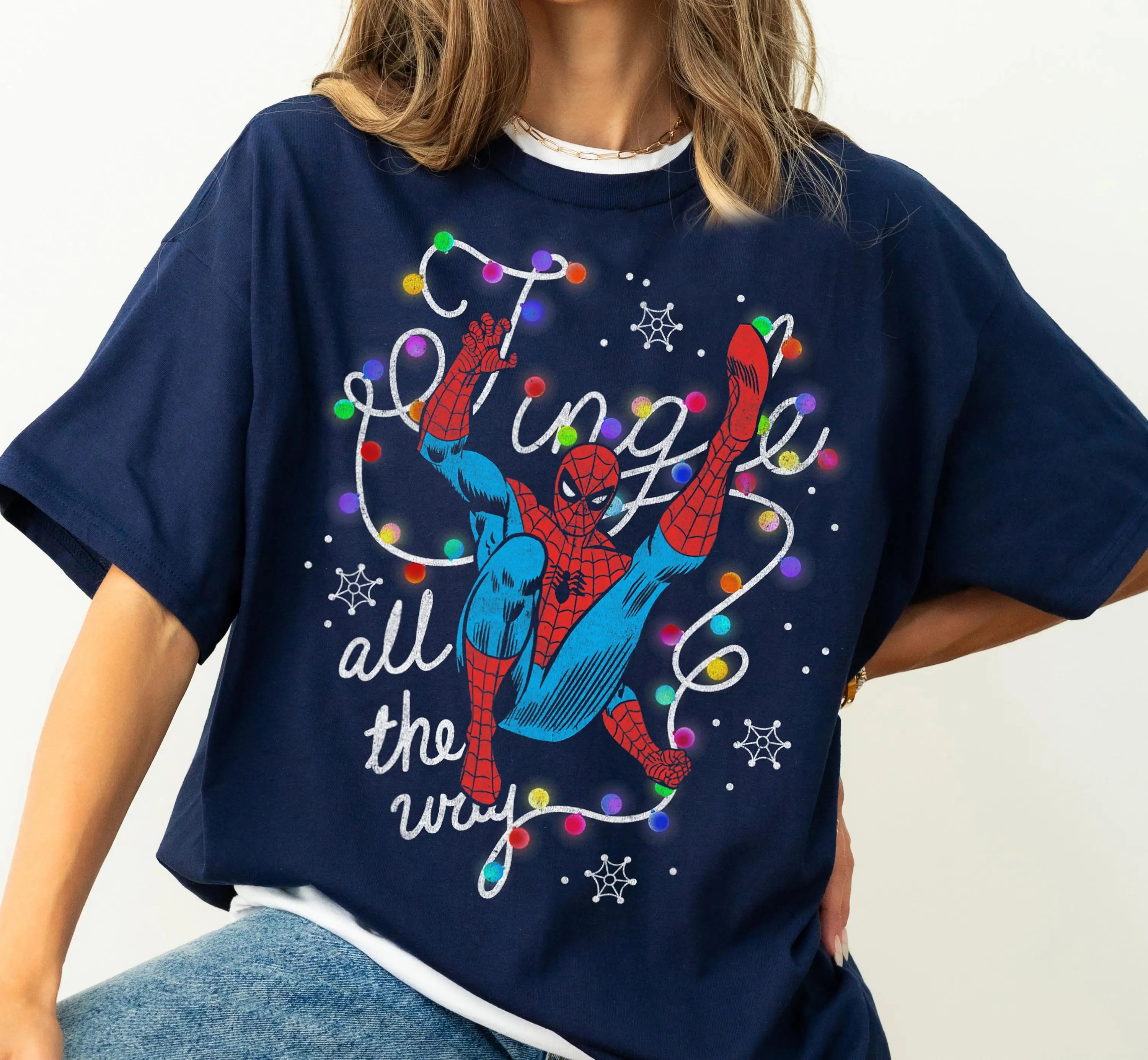 T-Shirt Spider-Man Noël pour Femme
