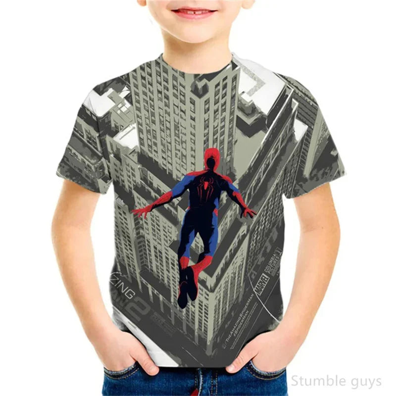 T-Shirt Spider-Man pour Enfant Motif Iron-Spider