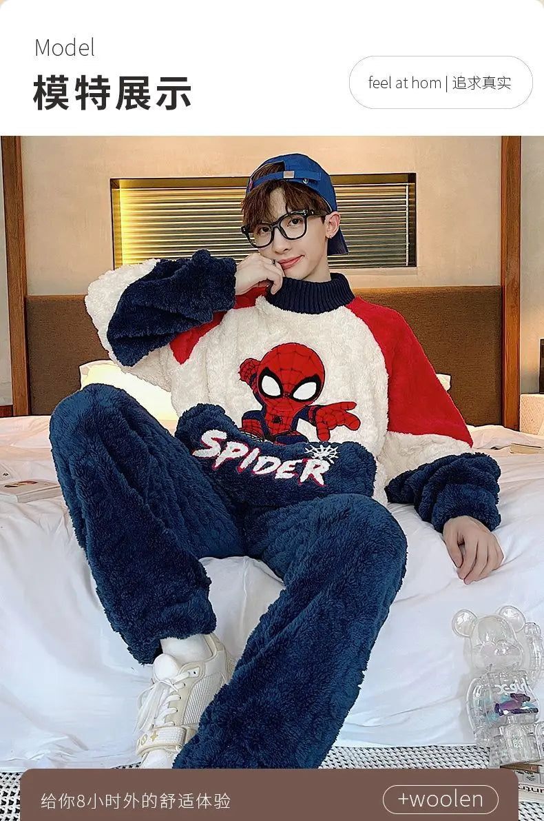 Ensemble Pyjama Spider-Man en Flanelle douce et Epaisse