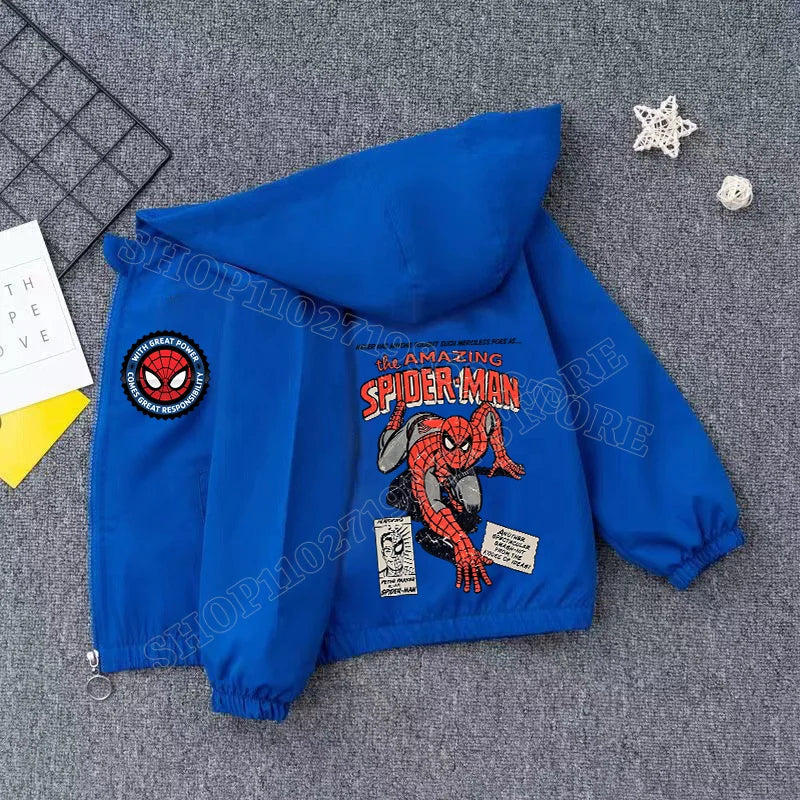 Veste Spiderman Coupe Vent pour Enfant