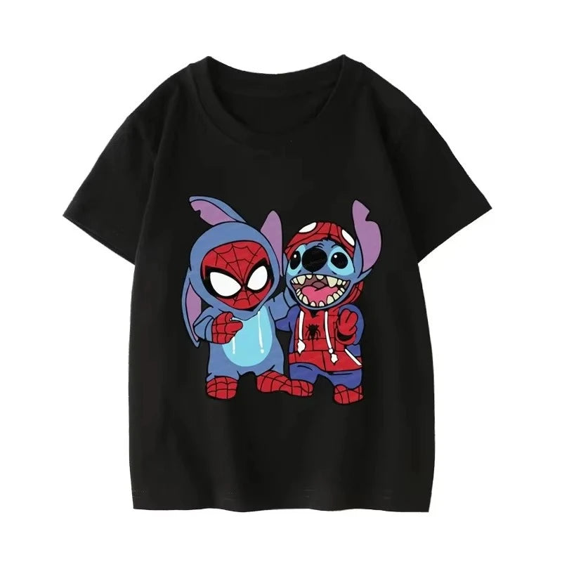 T-Shirt Spider-Man pour Femme - Spidey et Stitch